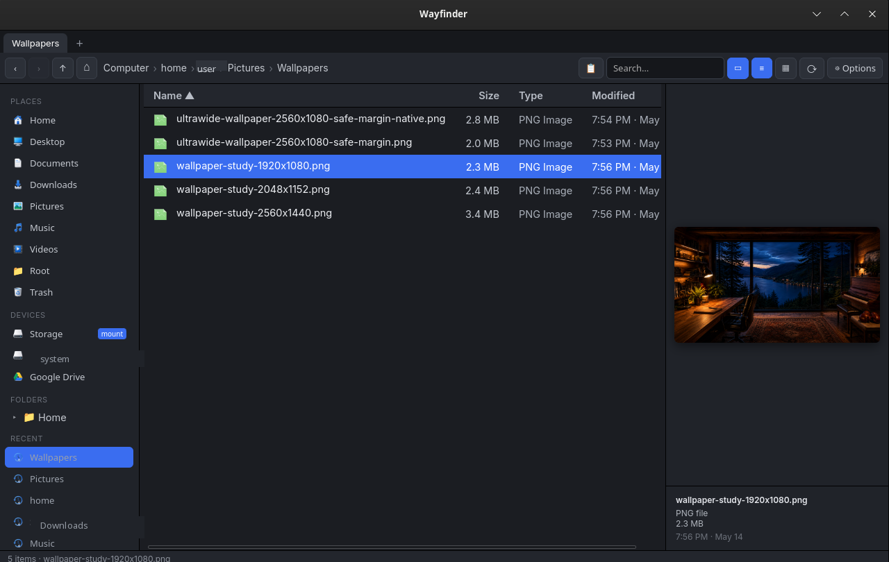 Wayfinder app screenshot